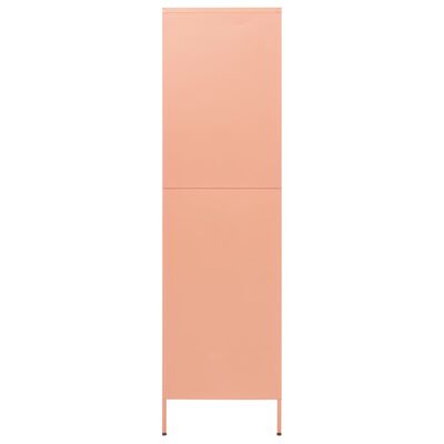vidaXL Vaatekaappi pinkki 90x50x180 cm teräs