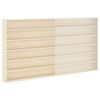 vidaXL Sein&auml;display-kaappi hyllyll&auml; Beige 100 x 8,5 x 54 cm vaneri