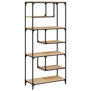 vidaXL Kirjahylly Sonoma-tammi 81x36x176 cm tekninen puu