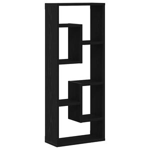 vidaXL Sein&auml;hylly musta tammi 36x16x90 cm tekopuu