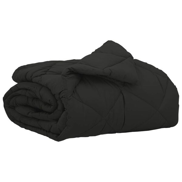 vidaXL Kes&auml;peitto Musta 220 x 155 cm Mikrokuitu