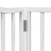 vidaXL Koiraportti kokoontaittuva 6 paneelia valk. 480 cm poppelipuu
