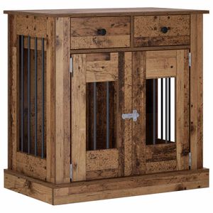 vidaXL Koira h&auml;kkihuonekalu Vanha puu 80 x 47,5 x 80 cm Tekninen puu