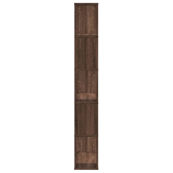 vidaXL Kirjahylly 5 tasoa ruskea tammi 80,5x23,5x162,5 cm tekninen puu