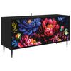 vidaXL TV-kaappi KIEL 102 x 33 x 51 cm Musta tammi Tekninen puu