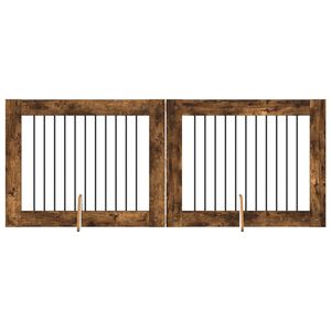 vidaXL Koiraportti jaloilla 2 pcs Savutammi 100 x 80 cm Tekninen puu