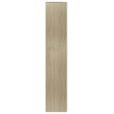 vidaXL Kenkäkaappi valkoinen/Sonoma-tammi 80x35,5x180 cm tekninen puu