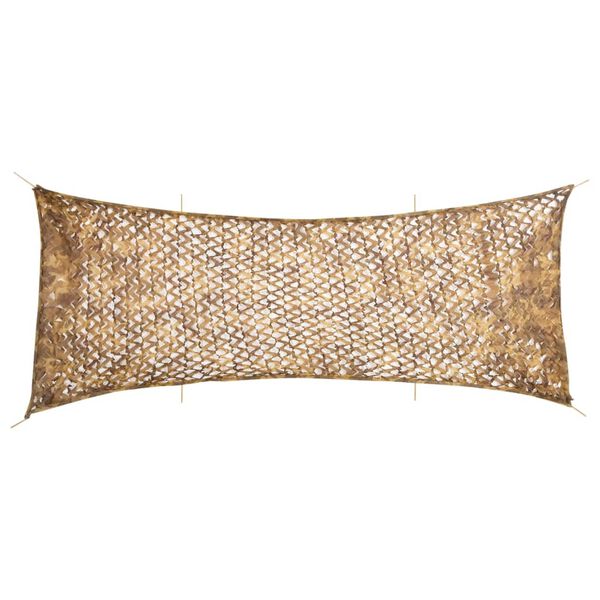 vidaXL Naamiointiverkko s&auml;ilytyspussilla 721x294 cm hiekkaa