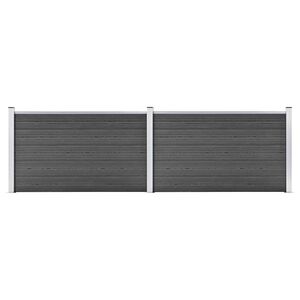 vidaXL Aitapaneelisarja WPC 353x105 cm musta