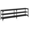 vidaXL TV-kaappi Musta tammi. 160 x 30 x 50 cm