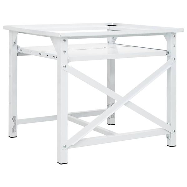 vidaXL Pesukoneen korokejalusta vetohyllyll&auml; valkoinen