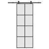 vidaXL Liukuovi asennustarvikkeilla 76x205 cm ESG lasi ja alumiini