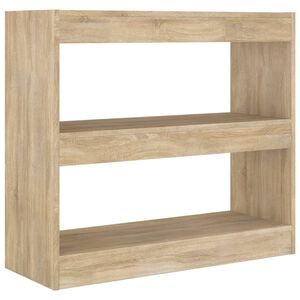 vidaXL Kirjahylly/tilanjakaja Sonoma-tammi 80x30x72 cm