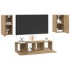vidaXL TV-tasosetti 4 pcs artesaani tammi 30.5 x 30 x 60 cm