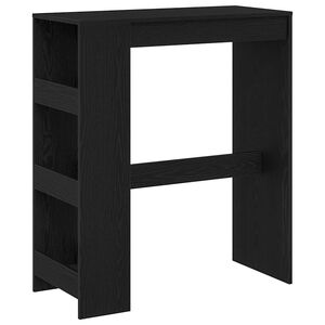 vidaXL Baarip&ouml;yt&auml; telineill&auml; musta tammi 90x40x103,5 cm keinopuu