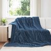 vidaXL Heittop&auml;&auml;llys 6 pcs Laivastonsininen 270 x 240 cm Fleese