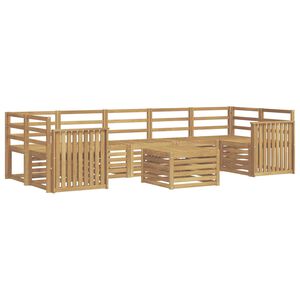 vidaXL Ulkosohvakokoelma 8 pcs valkoinen Tihe&auml; akasiapuu