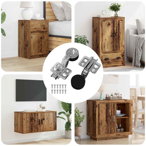 vidaXL Sarana 2 pcs Hopea 35 mm Rauta