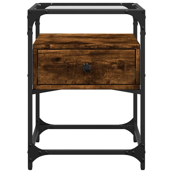 vidaXL Y&ouml;p&ouml;yd&auml;t 2 kpl savutammi 40x40x55 cm tekninen puu