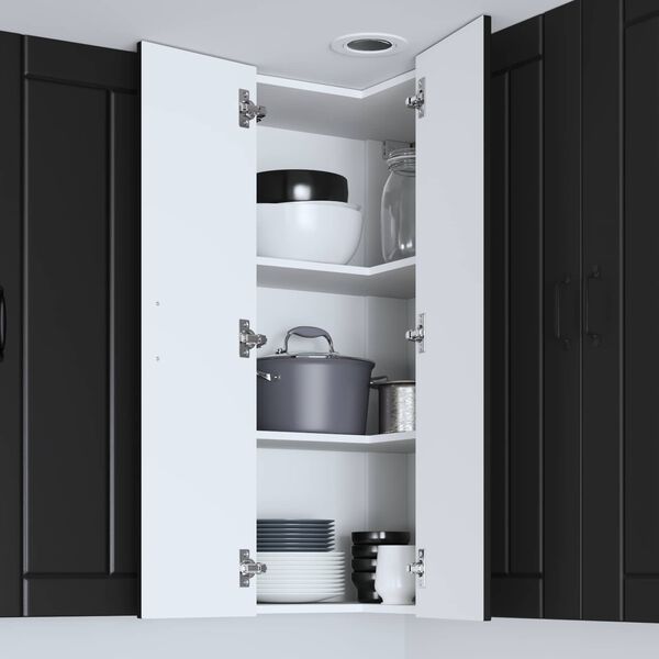 vidaXL Keitti&ouml;kaappi Lucca Musta 57 x 57 x 100 cm Tekninen puu