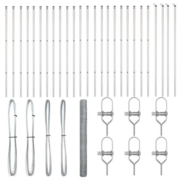 vidaXL Aitalatu Hopea 50 x 1,6 m (50 mm verkko) Ter&auml;s