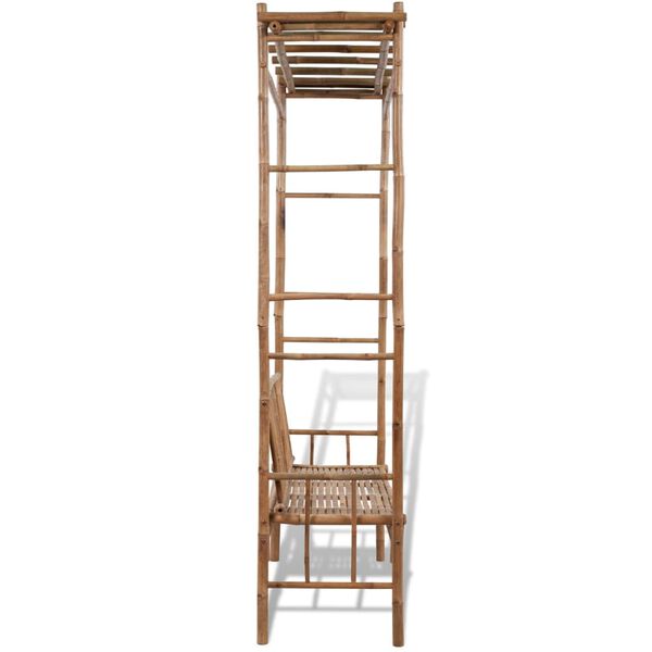 vidaXL Puutarhapenkki pergolalla 130 cm bambu