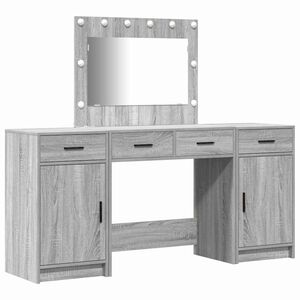vidaXL Meikkip&ouml;yt&auml; 3 kpl Harmaa 78,5 x 41 x 135 cm Tekninen puu