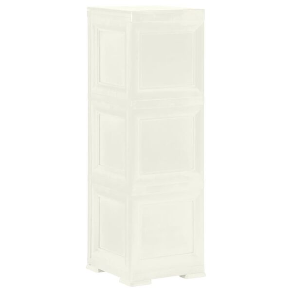 vidaXL Muovikaappi 40x43x125 cm puutyyli vaniljaj&auml;&auml;tel&ouml;