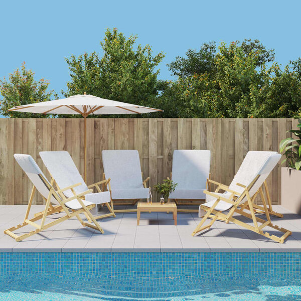 vidaXL Rantapyyhkeet 6 kpl valkoinen 60x135 cm kangas 400 GSM