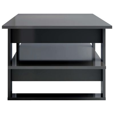 vidaXL Sohvapöytä korkeakiilto harmaa 110x55x42 cm lastulevy