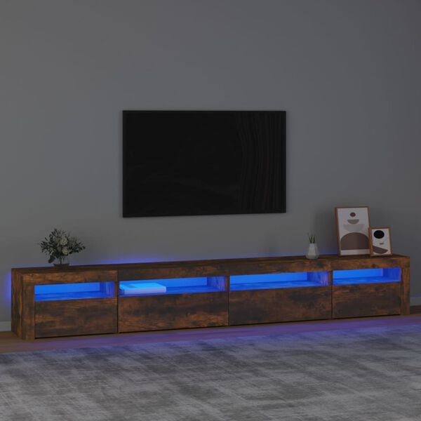 vidaXL TV-taso LED-valoilla savutammi 270x35x40 cm