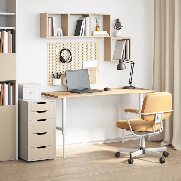 vidaXL P&ouml;yt&auml;taso K&auml;sittelem&auml;t&ouml;n massiivipuuta tammi suorakaiteen