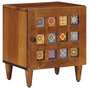 vidaXL Y&ouml;p&ouml;yt&auml;kaappi Ruskea 40 x 33 x 46 cm Kiinte&auml; mango puu