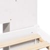 vidaXL Sänky kirjahyllyllä ei patjaa valkoinen 135x190 cm täysi mänty
