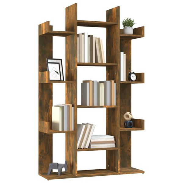 vidaXL Kirjahylly savutammi 86x25,5x140 cm tekninen puu