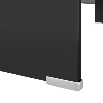 vidaXL TV-taso/Näyttöteline Musta lasi 100x30x13 cm