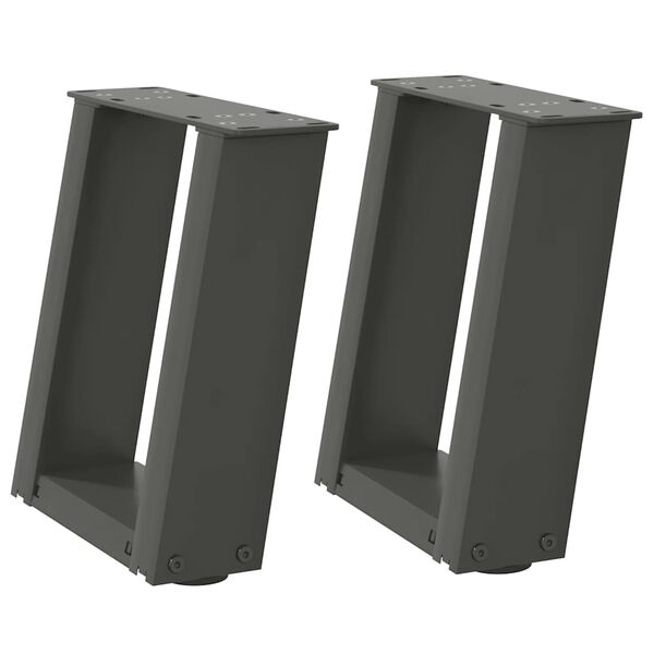 vidaXL Sohvap&ouml;yd&auml;n jalat U-muotoiset 2 kpl antrasiitti 30x(30-31) cm ter&auml;s