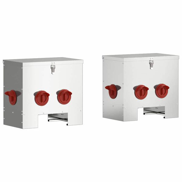 vidaXL Kanan ruokinta-allas 2 pcs Hopea 40,5 x 25 x 38 cm