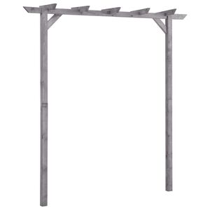 vidaXL Puutarhan pergola harmaa 200x40x205 cm kyll&auml;stetty m&auml;nty