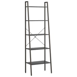 vidaXL 5-kerroksinen Lattiahylly musta 56x35x174 cm