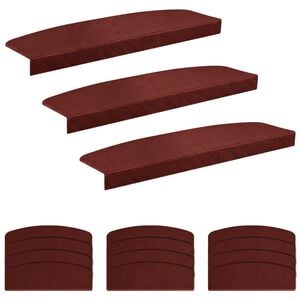 vidaXL Porrasmatot 15 kpl 56 x 17 x 3 cm Burgundi Polyesteri