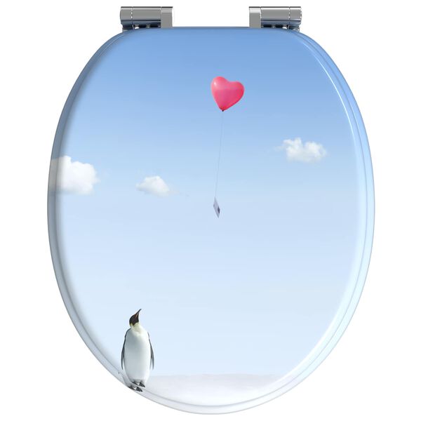 vidaXL WC-istuin Sininen 44 x 38 cm MDF-levy