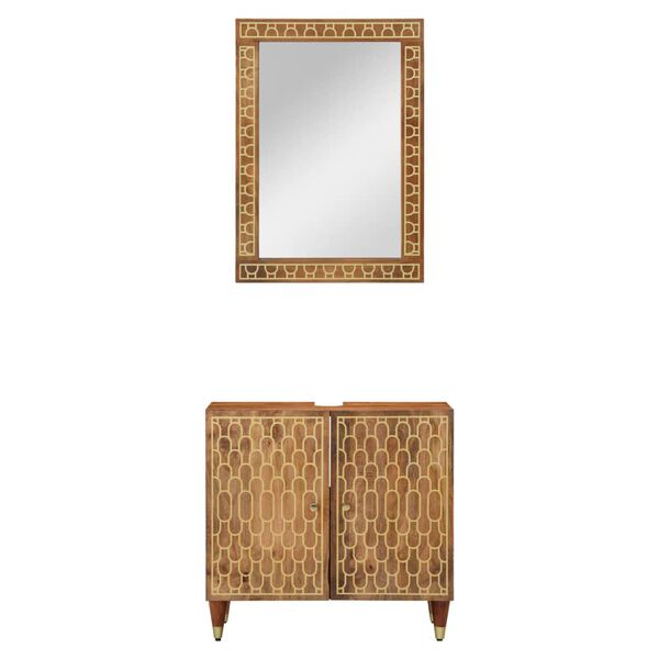 vidaXL 2-osainen Kylpyhuoneen kalustesarja t&auml;ysi mangopuu