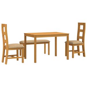 vidaXL Ruokailuryhm&auml; 4 kpl Beige M&auml;ntypuu