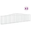 vidaXL Kaarevat kivikorit 3 kpl 400x30x80/100 cm galvanoitu rauta