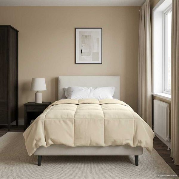 vidaXL Talvityyny Quiltottu Kerma 140 x 200 cm Mikrokuitu