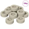 vidaXL Tuolinjalan lattiasuojat 18000 kpl L&auml;pin&auml;kyv&auml; &Oslash; 15 x 16 mm