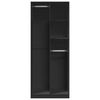 vidaXL Vaatekaappi musta 80x50x200 cm tekninen puu