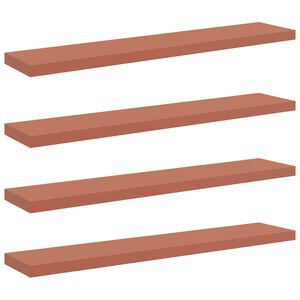 vidaXL Sein&auml;hylly 4 kpl Punainen 120 x 23,5 x 3,8 cm Tekninen puu