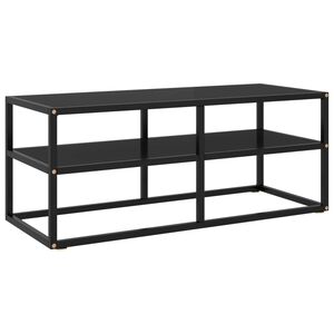 vidaXL TV-taso musta mustalla lasilla 100x40x40 cm